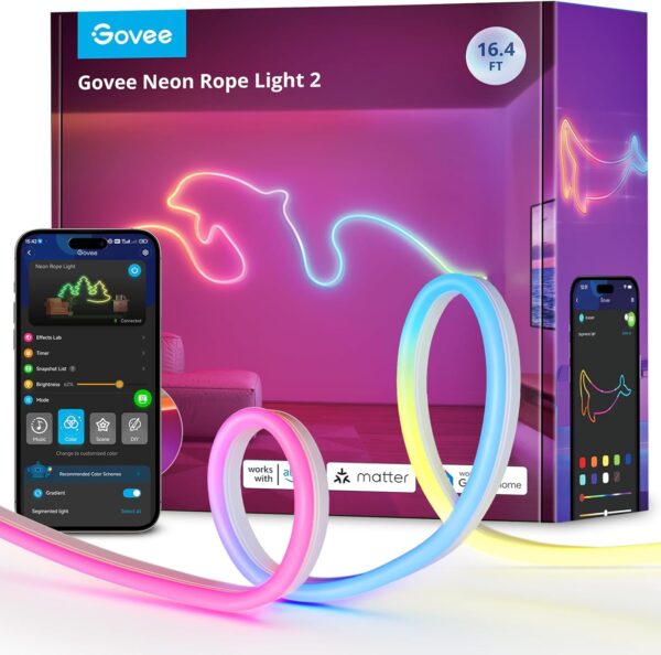 Govee Neon LED Strip Light - Персонализируемо осветление - Image 1