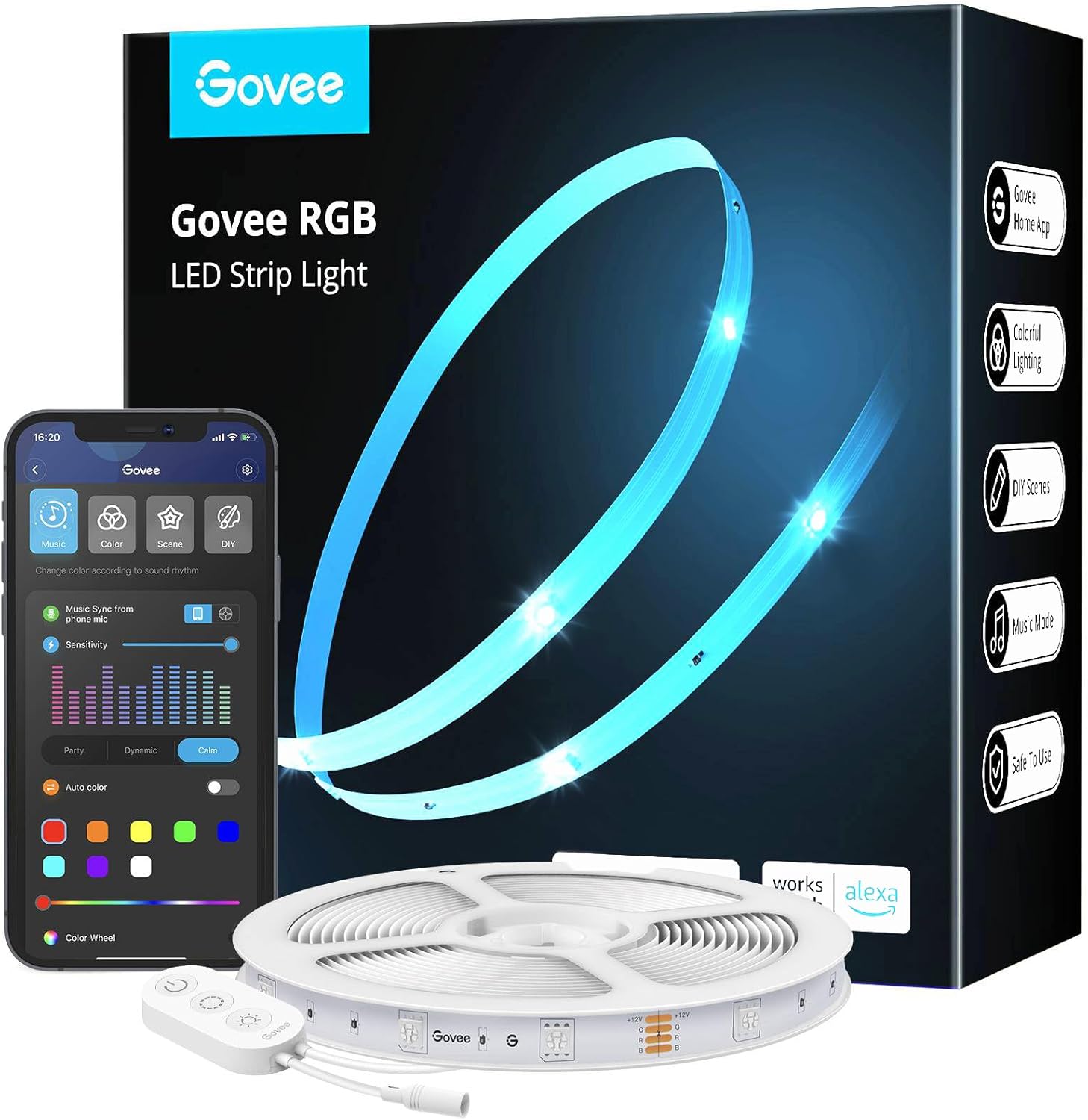 Govee LED лента 5м RGB WiFi с Alexa и Google - Image 1