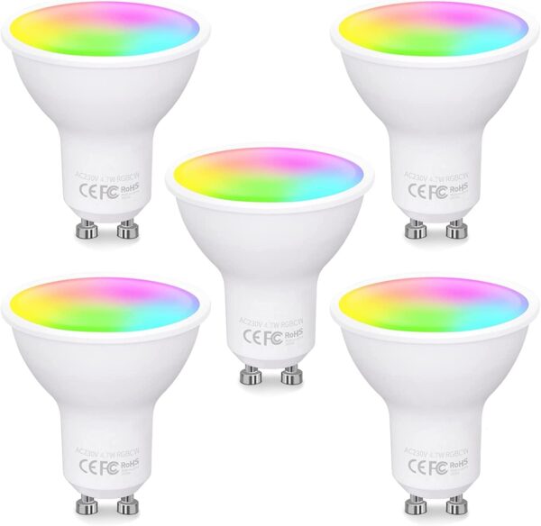 Умна LED крушка Fitop GU10 WiFi, 16 милиона цвята, Димируема - Image 1