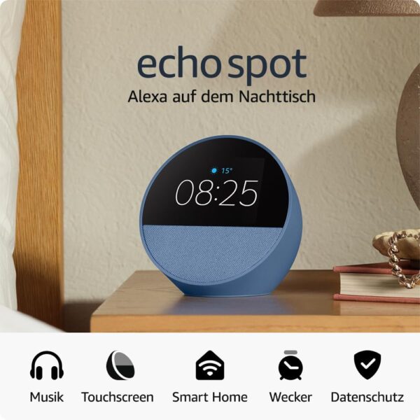 Echo Spot (2024) - Смарт будилник с Alexa и звук - Image 1