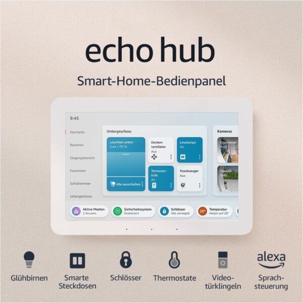 Интелигентен контролен панел Echo Hub с Alexa - Image 1