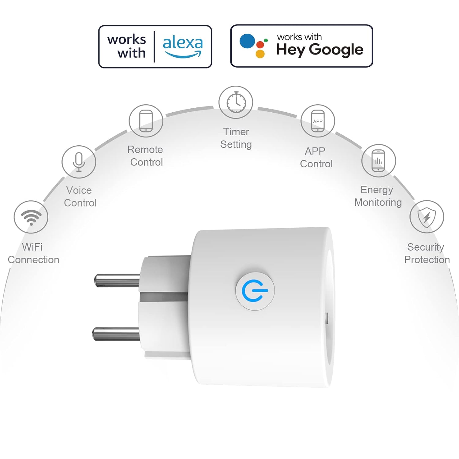 Умна WiFi контакт с измерване на ток Antela - Image 2