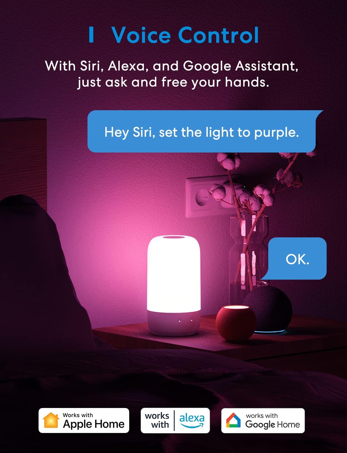 Интелигентна лампа Meross с Apple HomeKit и Alexa - Image 3