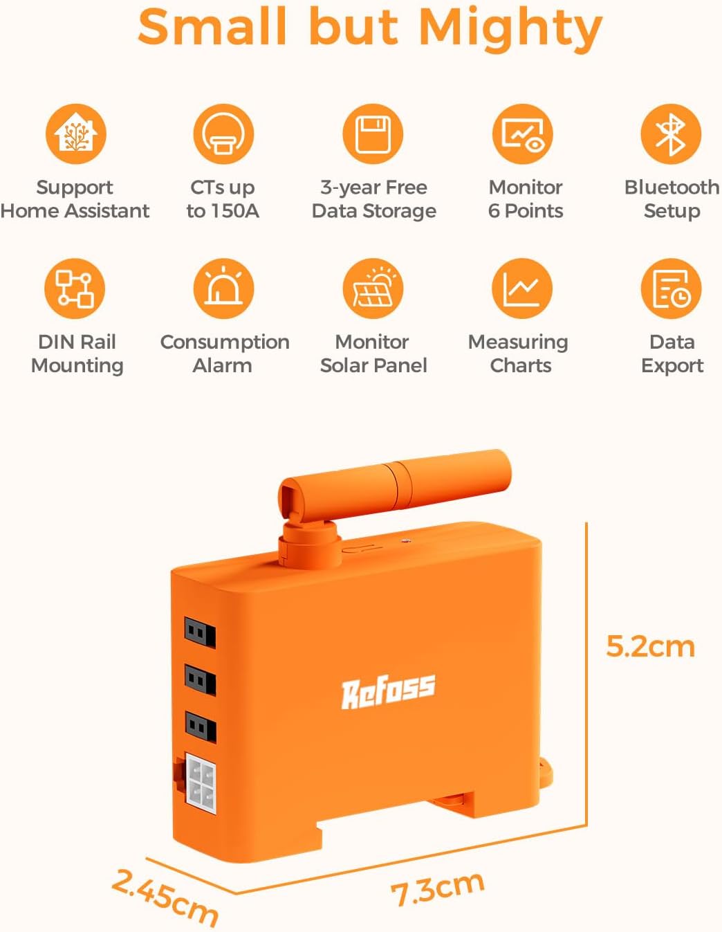 Refoss EM06 Smart 3-фазен енергиен измервател - Image 3