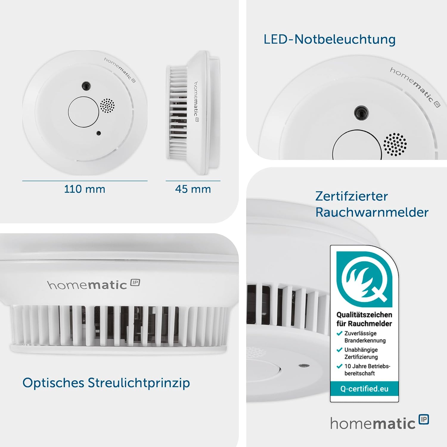 Homematic IP: Интелигентен стартов комплект за димен детектор - Image 4