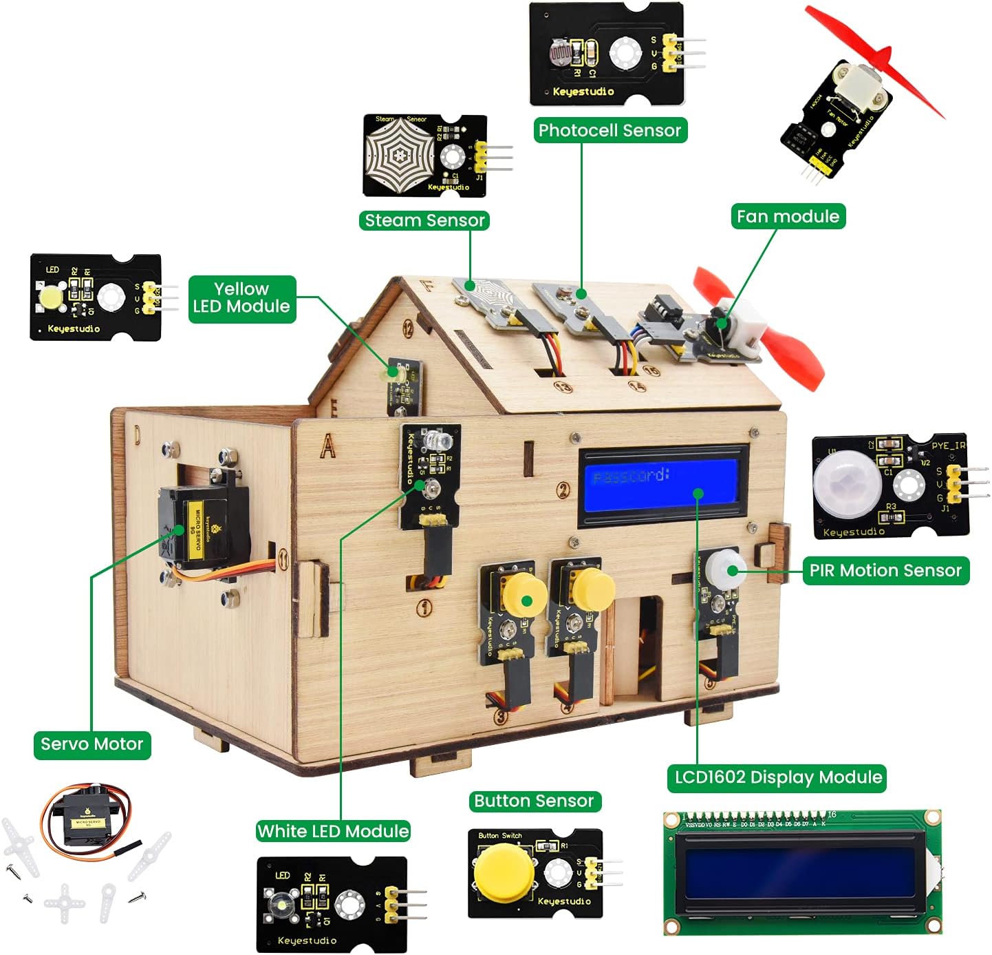 KEYESTUDIO Smart Home Kit за Arduino - Пълен комплект - Image 4