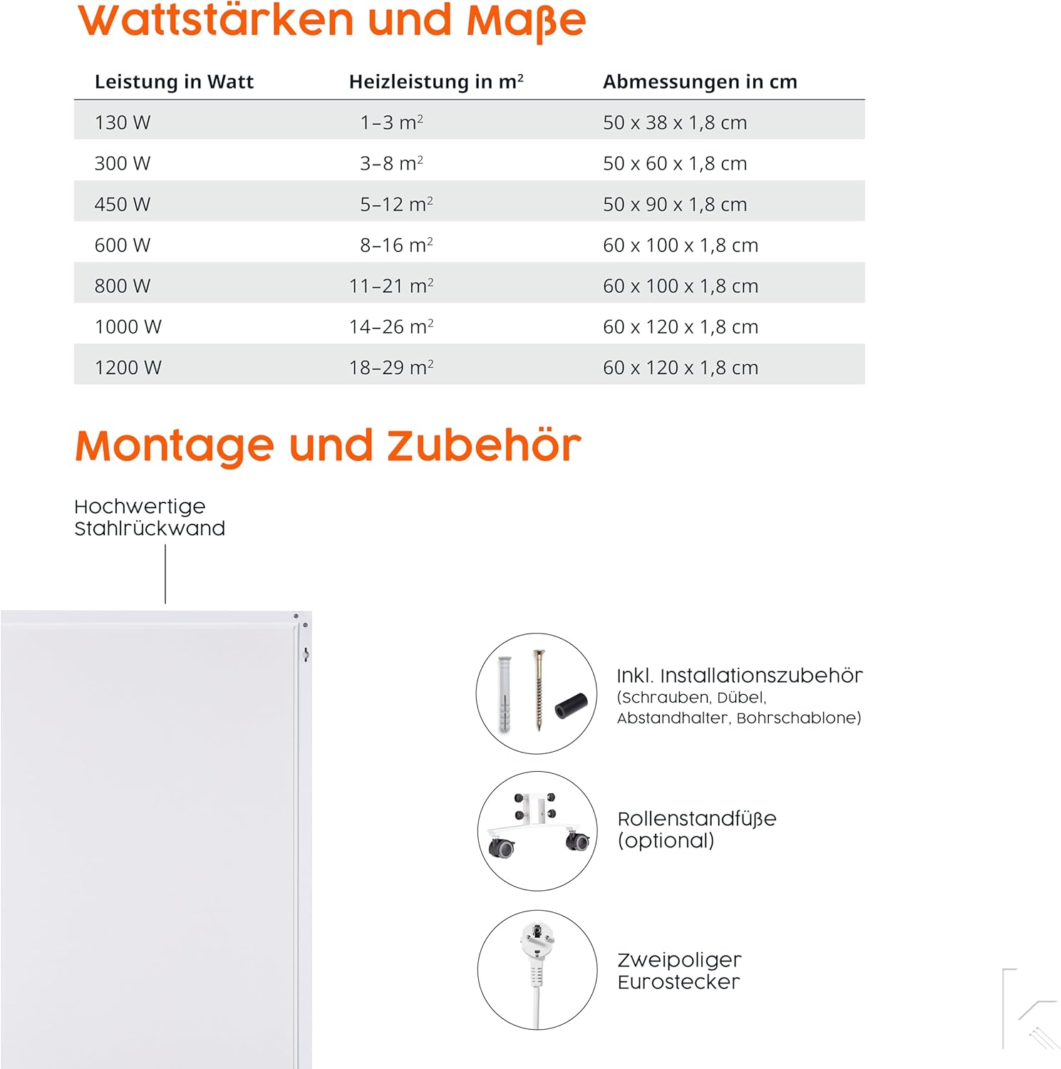 Инфрачервен нагревател Könighaus 800 и 1000 W - Image 5