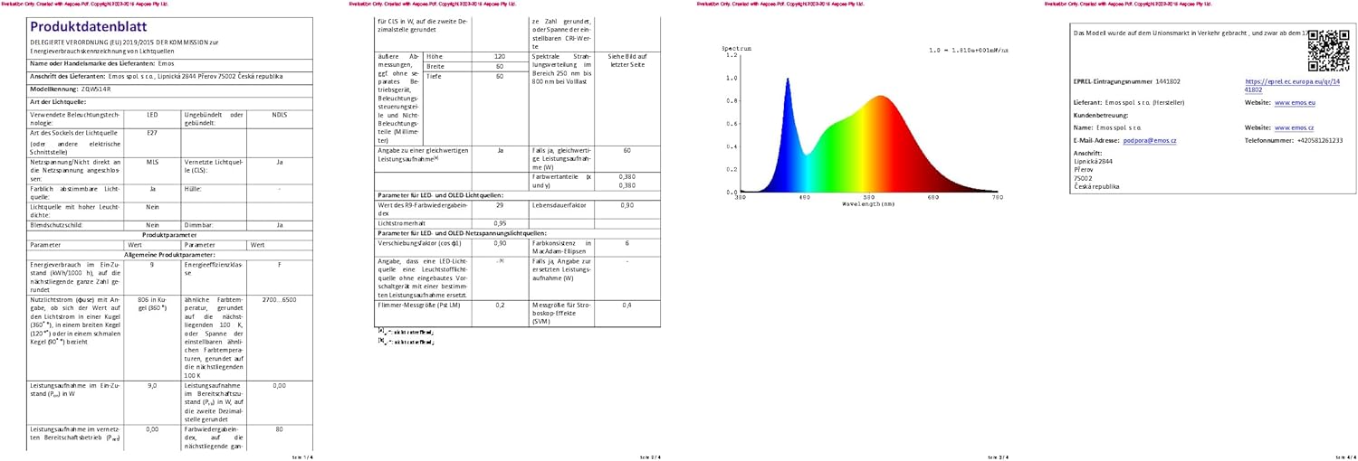 EMOS GoSmart RGB LED лампа - Пакет от 3, E27, Димируема - Image 6