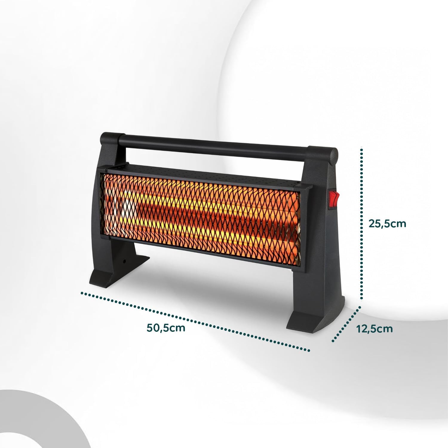 Компактно и безопасно кварцово нагревателче Wintem 1200W - Image 6