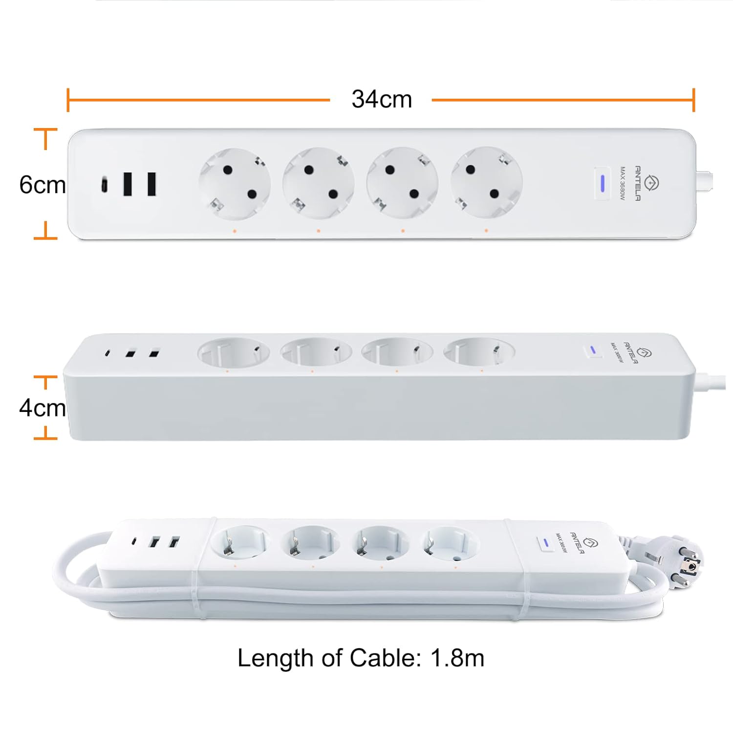 Умен разклонител ANTELA с Alexa и измерване на ток - Image 8