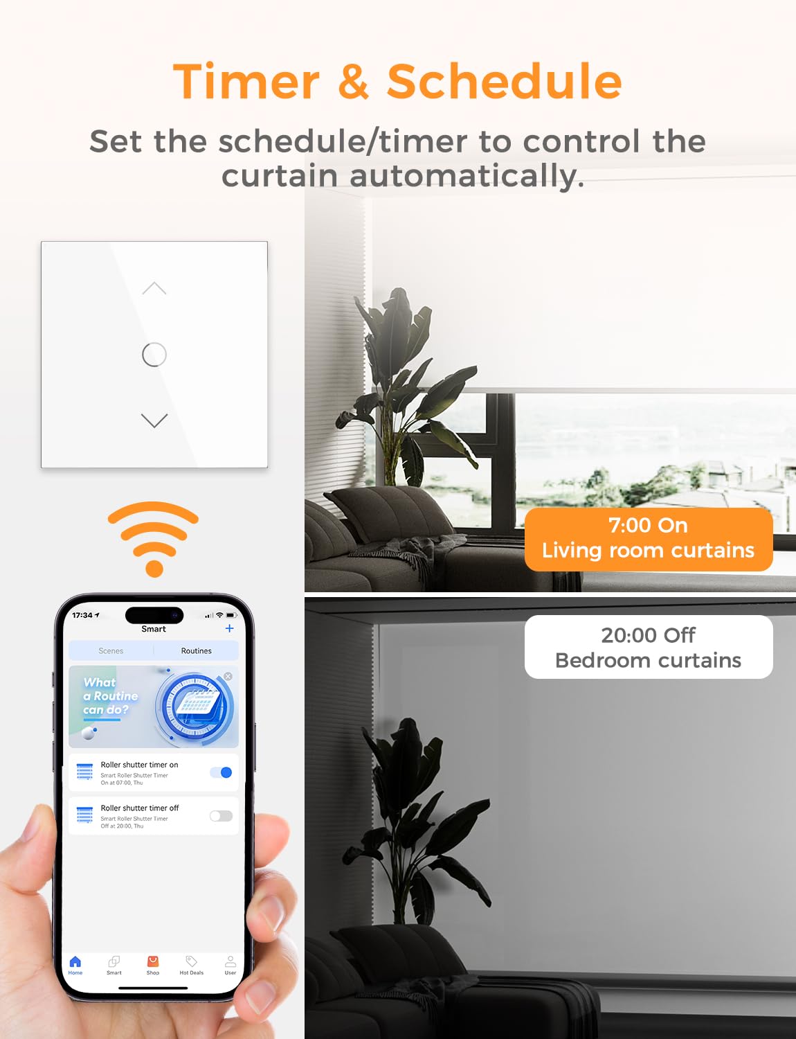 Умен WiFi Превключвател за Щори с HomeKit Съвместимост - Image 8